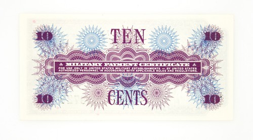 US MPC Series 661 10 cents P-M65 AU-Unc - Picture 2 of 2