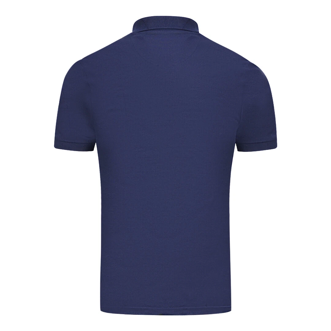 Navy blue plain polo clearance shirt