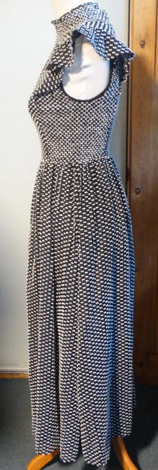 Abito midi KATE SPADE New York clip fumè a pois svizzero finto collo svasato PICCOLO