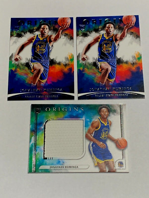 (3) Jonathan Kuminga (RC), GS Warriors, 2021 Origins 2 Base Variations & 1 Patch