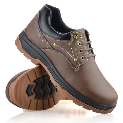 Herren Breite Passform Memory Foam Rutschfest Leger Wandern Arbeit Schnürschuhe Größe