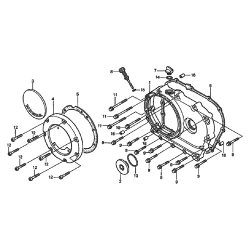 Kit vis allen inox moteur pour Honda Shadow VT1100C de 1995 à 2007