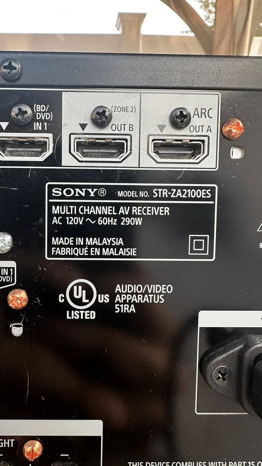 Sony STRZA2100ES 7.2 Channel 4K AV Receiver - Black - Image 4 of 4