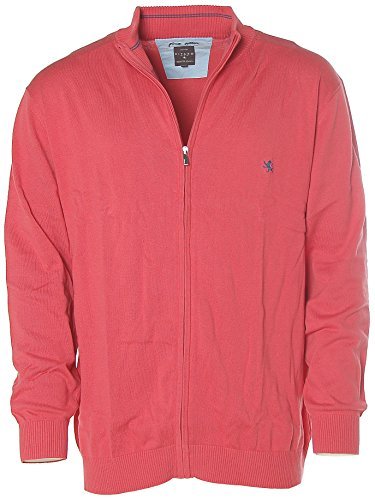 Kitaro Herren Strickjacke Jacke Stehkragen Pima Cotton 3XL Hummer Rot K3690-image