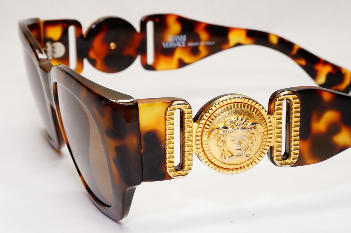 Gianni Versace Sunglasses 1996 Vintage Brown Gold MOD 413/A 279