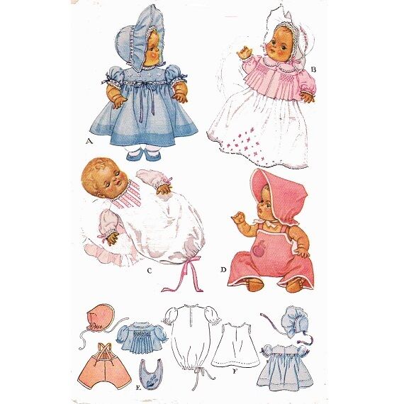 Popular products Vintage Doll Max 51% OFF Clothes PATTERN 713 for 20 Little Dy in Dee Do Girl