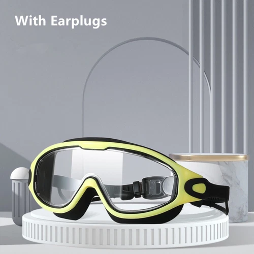 Swim Goggles Anti-Fog Wide View Swimming Goggles Earplugs for Adults Women Men - Picture 10 of 20