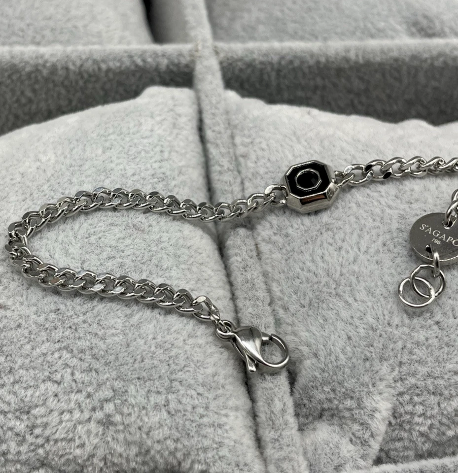 Bracciale Uomo firmato S’Agapõ semplice elegante/ sportivo acciaio inossidabile - Immagine 4 di 4