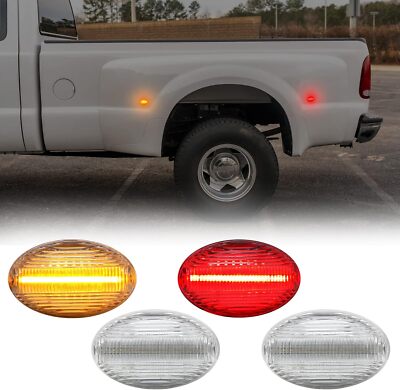 For Ford F350 F450 F550 Super Duty LED Dually Bed Side Fender Marker Light Lamp 