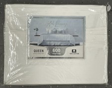 100 Cotton Queen Hotel Luxury Sheet Set White 600TC DP Free Shipping