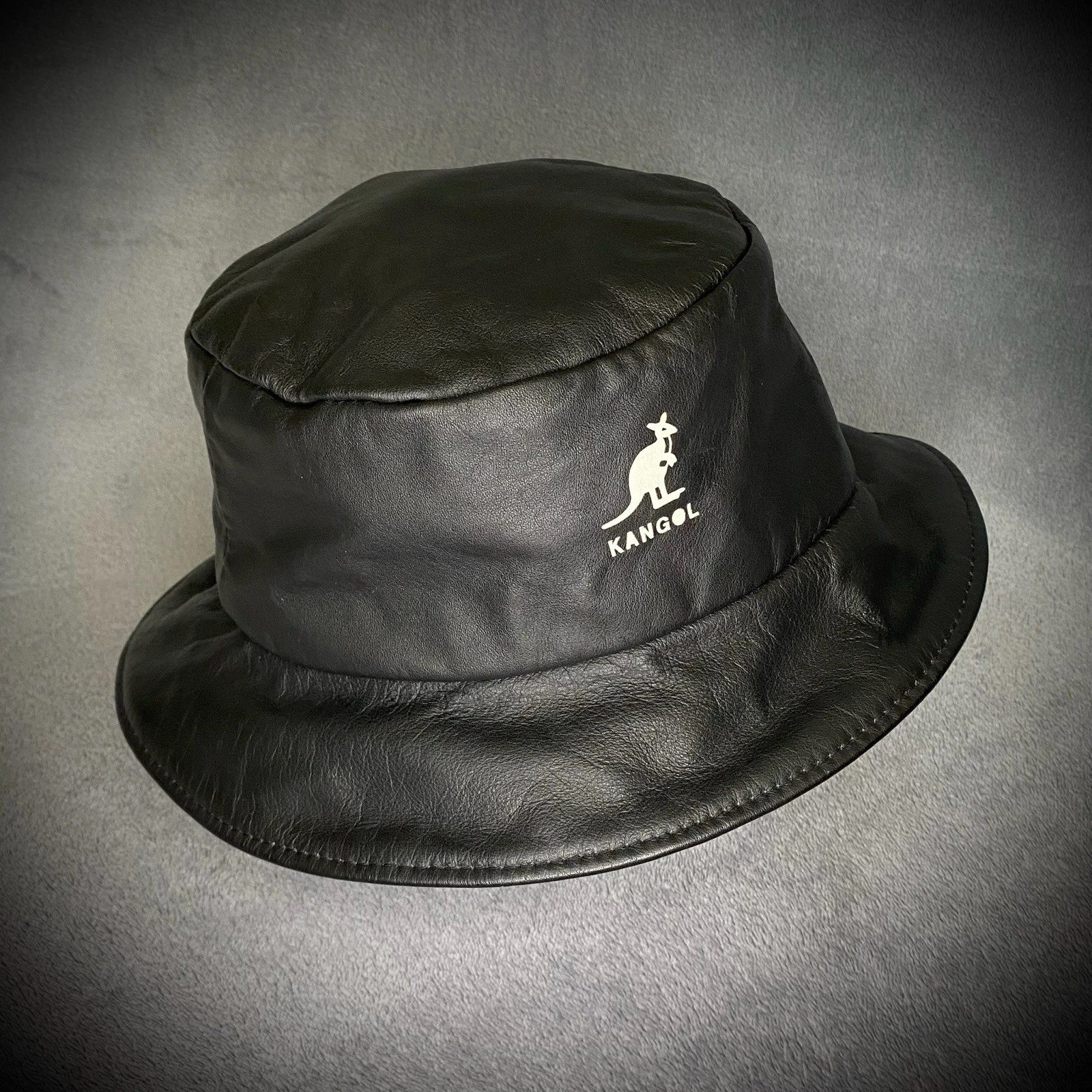Kangol Leather Bucket Hat Prototype Made in GB Vintage 1980s 1990s