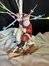 LENOX~2005 WILD WEST SANTA on Rocking Horse Christmas FIGURINE in BOX ~ Mint