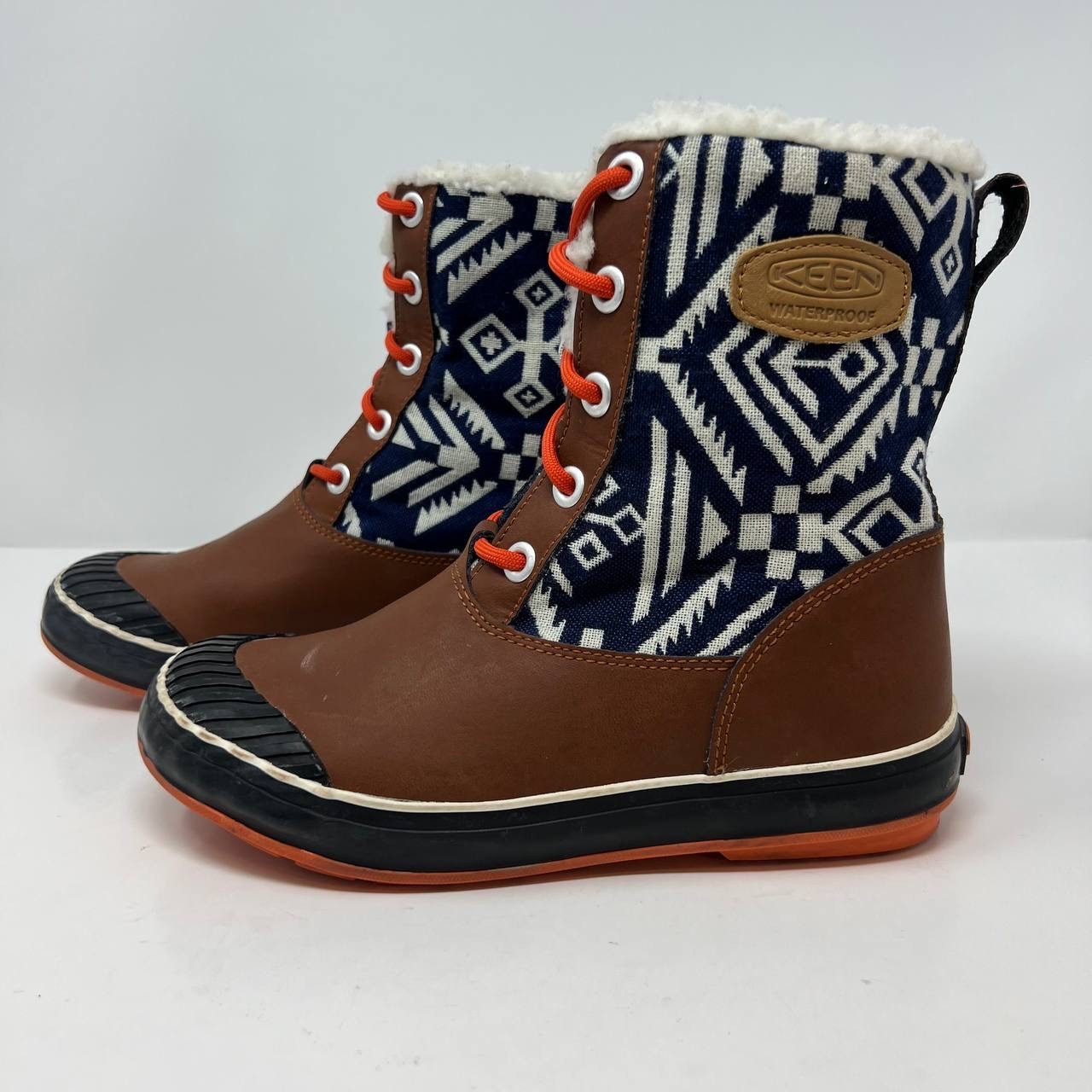 Stivali invernali Keen donna foderati Elsa misura 6 5 pelle marrone