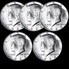 BULK LOT (5 PC.) 1964-D Kennedy Silver Half Dollar GEM BU UNCIRCULATED! RARE LOT