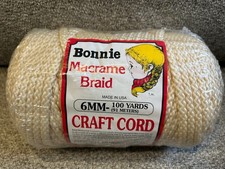 NEW Bonnie Macrame Braid Craft Cord 6MM - 100 Yards Flesh Color New in Package