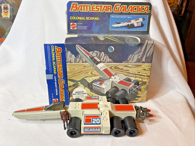 VTG 1978 Mattel BATTLESTAR GALACTICA Colonial Scarab W Box, figure