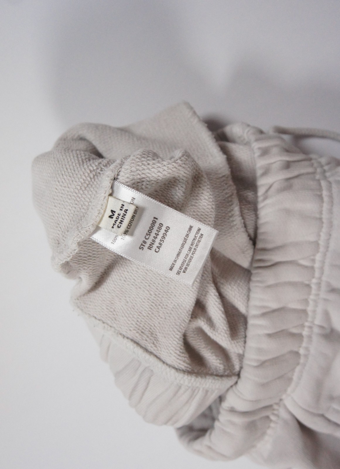 Elwood Pants Mens Medium White Sweatpants Lounge Casual Streetwear FLAWS READ*