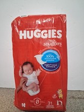 HUGGIES little snugglers n up to 10 lbs. 31 diapers