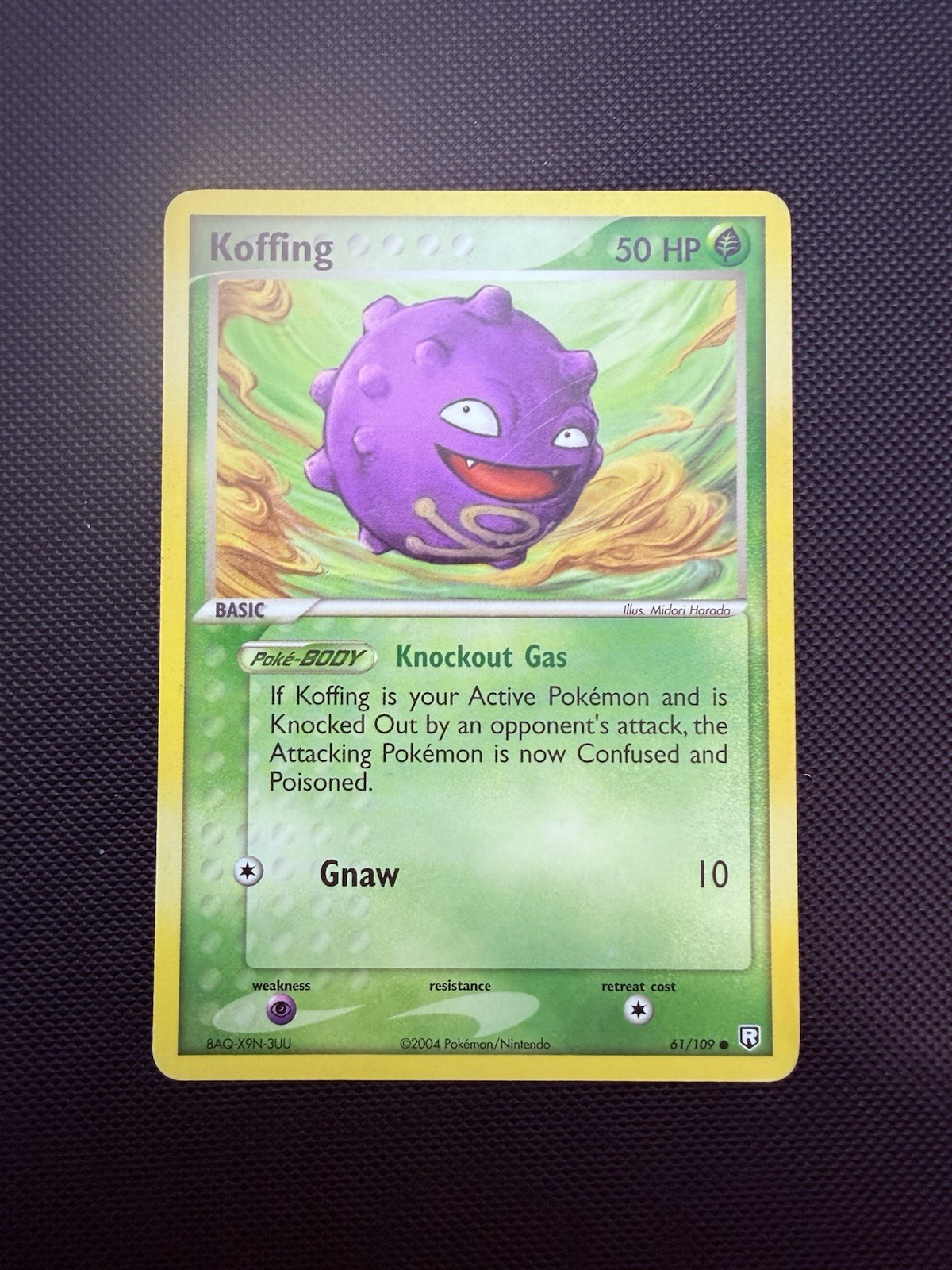 Pokemon Koffing 61/109 EX Team Rocket Returns Reverse Holo Vintage 2004 LP