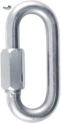 82932 Threaded Quick Link Trailer Safety Chain Hook Carabiner Clip, 1/2-Inch Dia