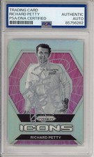 2022 PANINI PRIZM SILVER ICONS NASCAR RICHARD PETTY SIGNED AUTOGRAPH PSA DNA COA