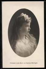 Ansichtskarte Porträt Prinzessin Luise Marie von Sachsen-Meiningen 