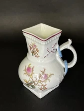 1885 Sampson Bridgwood & Som Porcelain Aesthetic Floral Pitcher Handpainted