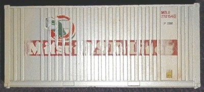 Walthers HO Scale 20' Ribbed-Sided Container - Mitsui OSK Lines - WEATHERED
