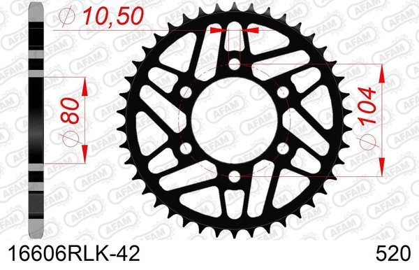 Kettenrad RLK Stahl 42-ZäHne 520-Teilung FüR Kawasaki Z 800 E-Version ABS 2016-image