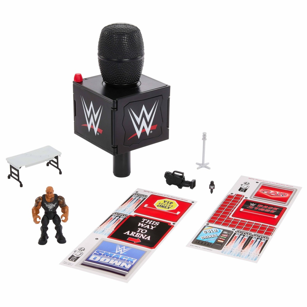 WWE Knuckle Crunchers Final Boss Microphone Playset with The Rock
