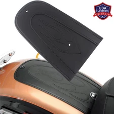 Flame Stitch Leather Rear Fender Bib Solo Seat For Harley Touring Electra Glide