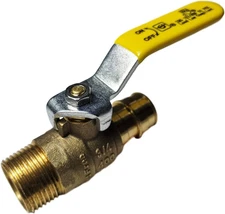 3/4 Inch Pex a Expansion X 3/4 Inch Male Ball Valve, Full Port, Brass, 2 Pieces