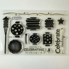 My Acrylix Paper Lantern Celebration Stamps Set CTMH c1458