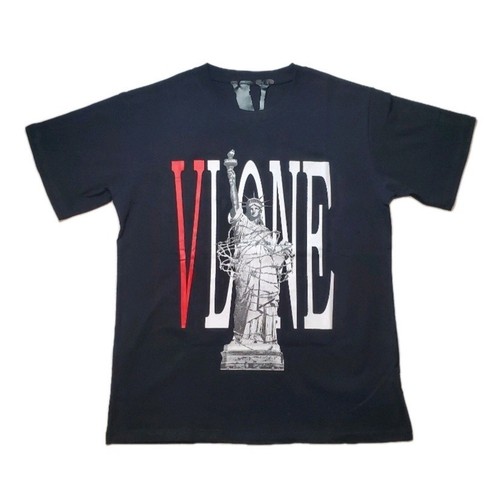 VLONE T Shirt Black Statue Of Liberty Mens Tee Size L Made In Vlonecamp Official - Picture 3 of 12