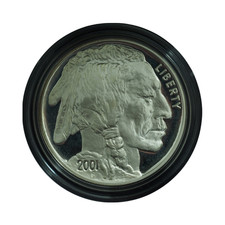 2001 Smithsonian American Buffalo Silver Dollar with Box *JE