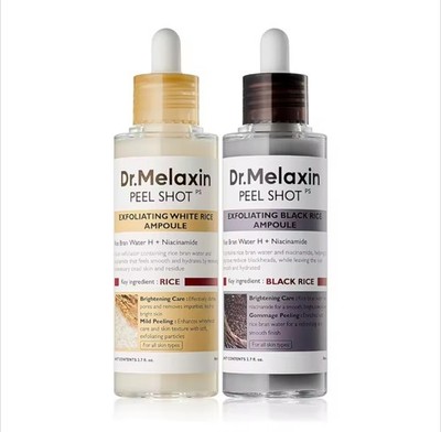 Dr.Melaxin Peel Shot Exfoliating Ampoule Set Rice Niacinamide Hyaluronic Acid