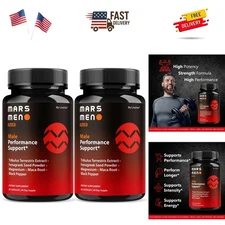 2 Pack Mars Men Plus - MarsMen Plus Supplement Natural Support Capsules, Mars...