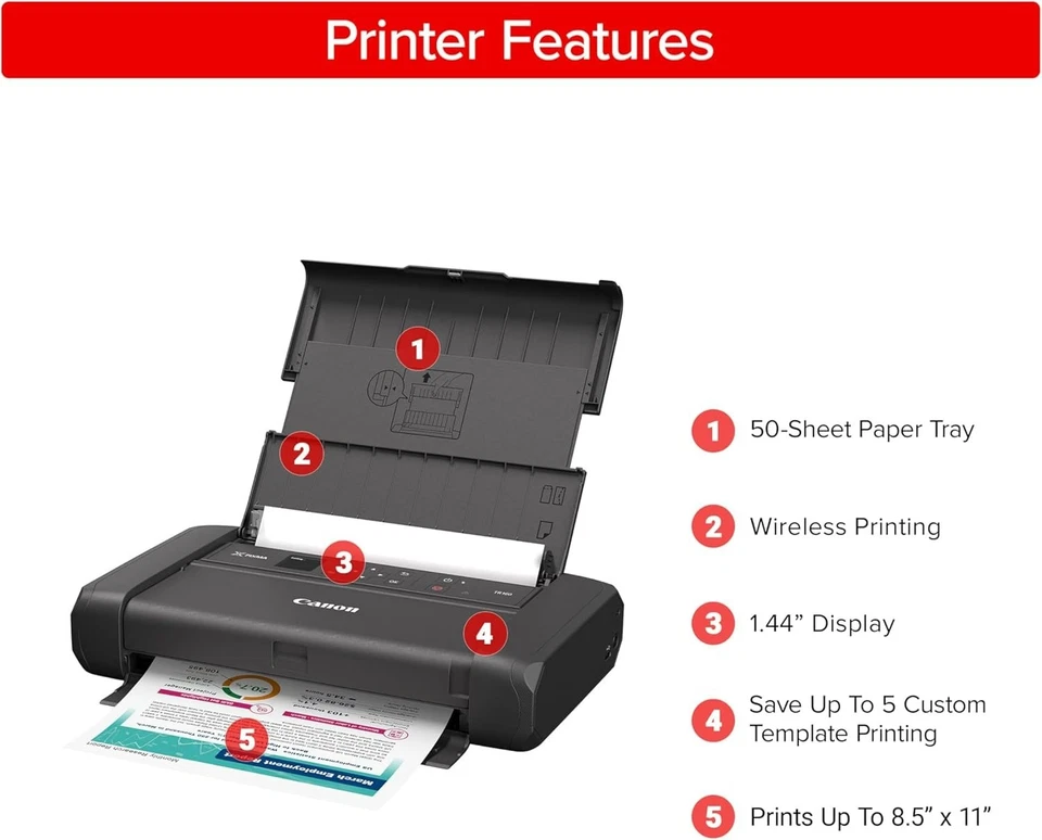 Canon Pixma TR150 Wireless Mobile Printer - Image 3 of 4