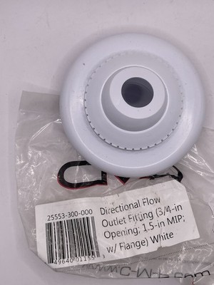 Swimming Pool Return Jet Eyeball 1.5  MIP Thread 3/4  Opening White