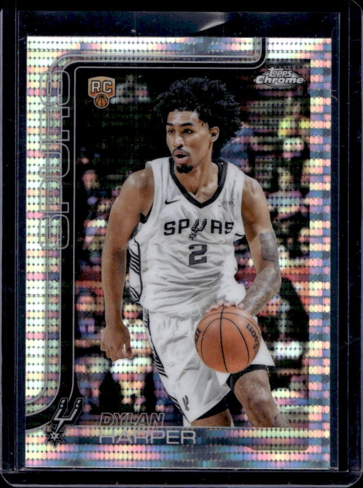 2025-26 Topps Chrome Dylan Harper RC Pulsar Refractor Rookie #252 Spurs