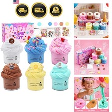 6 Pack Butter Slime Kit,Super Soft Stretchy N...