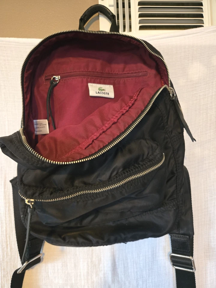 Lacoste Black Mini-Backpack - Image 2 of 4
