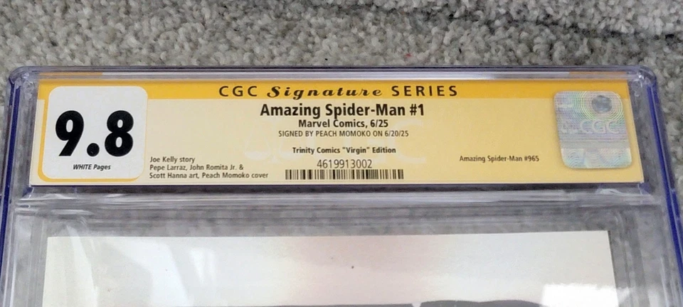Amazing Spider-Man #1 Peach Momoko Fanexpo Denver Virgin Trinity SIGNED CGC 9.8! - Image 3 of 3