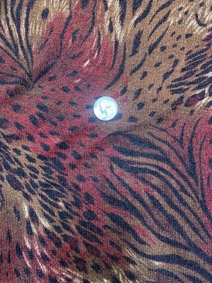 Remnant Brown Rust 4 Way Stretch Soft Knit  Fabric - 34  X 46 