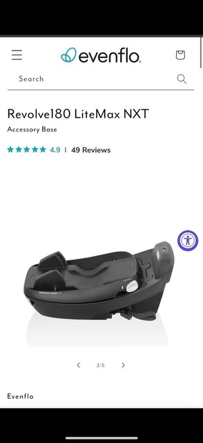 Evenflo Revolve 180 LiteMax NXT Ancre de base+ Gris