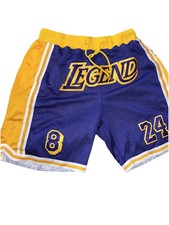 KOBE BRYANT Los Angeles Lakers Yellow Gold logo shorts Legend Graphic 8 24