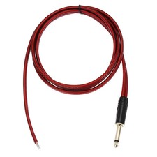 Gold Plated TS Mono Plug Cable, 4.9ft TS Mono Plug to Bare Wire Open End