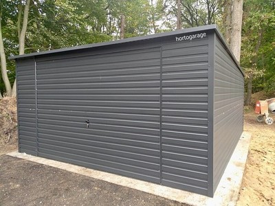 4x4 Blechgarage Geräteschuppen Fertiggarage Lagerschuppen Lagerbox Motorrad