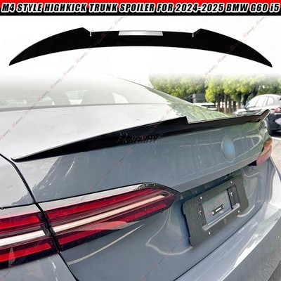 For 24-25 BMW G60 530i i5 G90 M5 M4 Style Highkick Trunk Spoiler Glossy Black