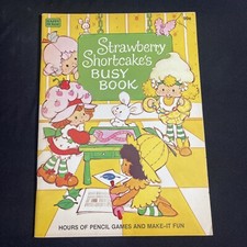 Vtg Strawberry Shortcake's Busy Coloring Book Activity Booklet 1982 Happy House
